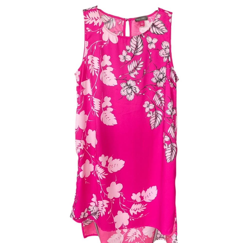 Vince Camuto Fuchsia Pink Hawaiian Floral Print Dress Size S